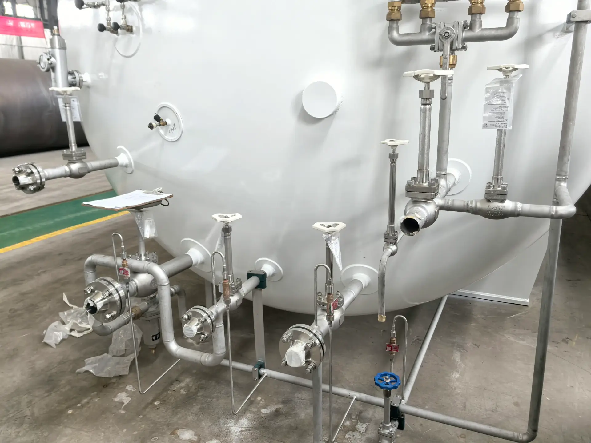 Rego valves of storage tank