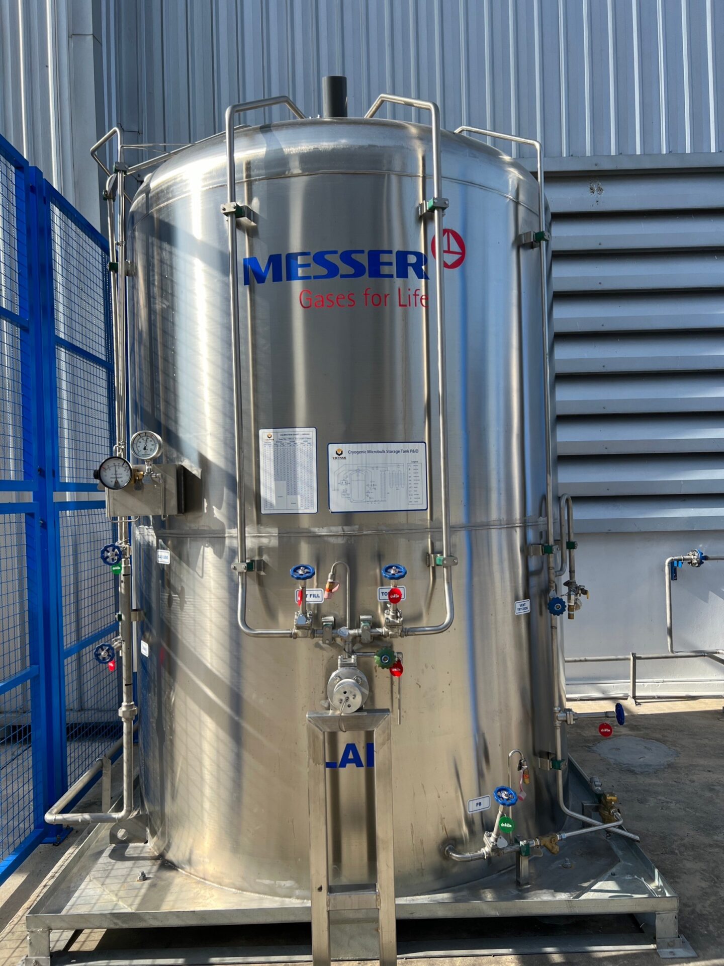 on-site gas storage, microbulk tank